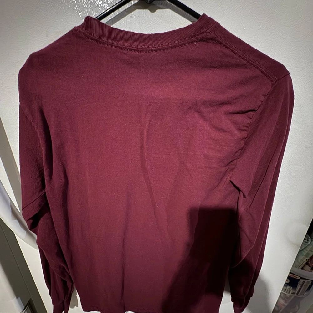 Gildan Burgundy 'My Cat is My Valentine' Long Sleeve Shirt